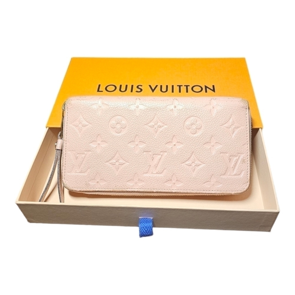 Louis Vuitton Zippy Wallet Monogram Empreinte Leather Rose Poudre Pink  (SP1128)